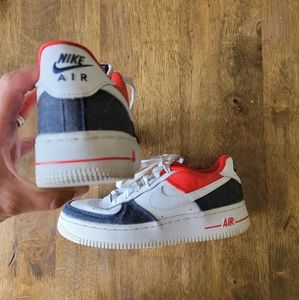 4Y Nike Air Force Ones Denim